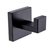 Accesorios de baño al por mayor Gancho para bata montado en la pared negro mate de acero inoxidable