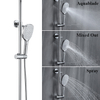 Moderno Kaiping Factroy Juego de mezclador de ducha de lluvia para baño cromado montado en la pared con barra deslizante