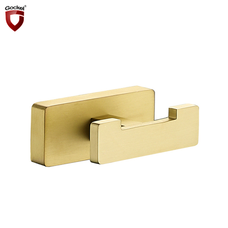 Accesorios de baño de hotel Gancho para bata individual de latón dorado Gancho para toalla Gancho para ropa