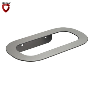 Accesorios de baño modernos Pistola de acero inoxidable Barra de toalla individual gris Soporte para anillo de toalla