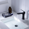 Grifo monomando de agua caliente y fría para baño, moderno, negro mate, 2021
