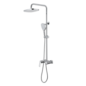 Grifo de ducha de lluvia cromado de baño de alta gama con grifo mezclador de ducha manual de tres funciones ABS