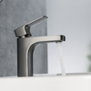 OEM y ODM Fabricante de fábrica Montado en cubierta Grifo monomando de un solo orificio Pistola gris Grifo mezclador para lavabo Grifo para lavabo de baño