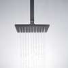Juego de grifo de ducha oculto de latón montado en la pared negro mate de cobre de una sola manija de gran oferta de Amazon para baño