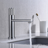 Recién llegado, grifo mezclador de lavabo giratorio de una sola manija, grifo cromado para lavabo de baño