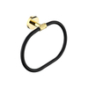 Accesorios de baño Anillos de toalla colgantes de base redonda de latón montados en la pared Soporte para anillos de toalla