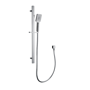 Barra deslizante de cobre de pared cromada moderna con juego de barra de ducha de mano ABS