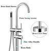 Grifo de bañera independiente cromado moderno, gran oferta de Amazon, grifo de bañera de relleno montado en el suelo