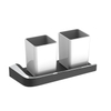 Fabricante de Guangdong, accesorios de baño, portavasos de vidrio doble, portavasos, vaso
