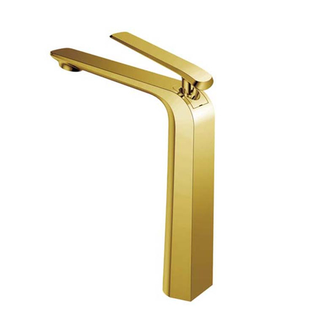 Watermark Single Handle Single Hole Titanium Gold Lavabo Grifo Grifo de agua Baño Lavabo Mezclador