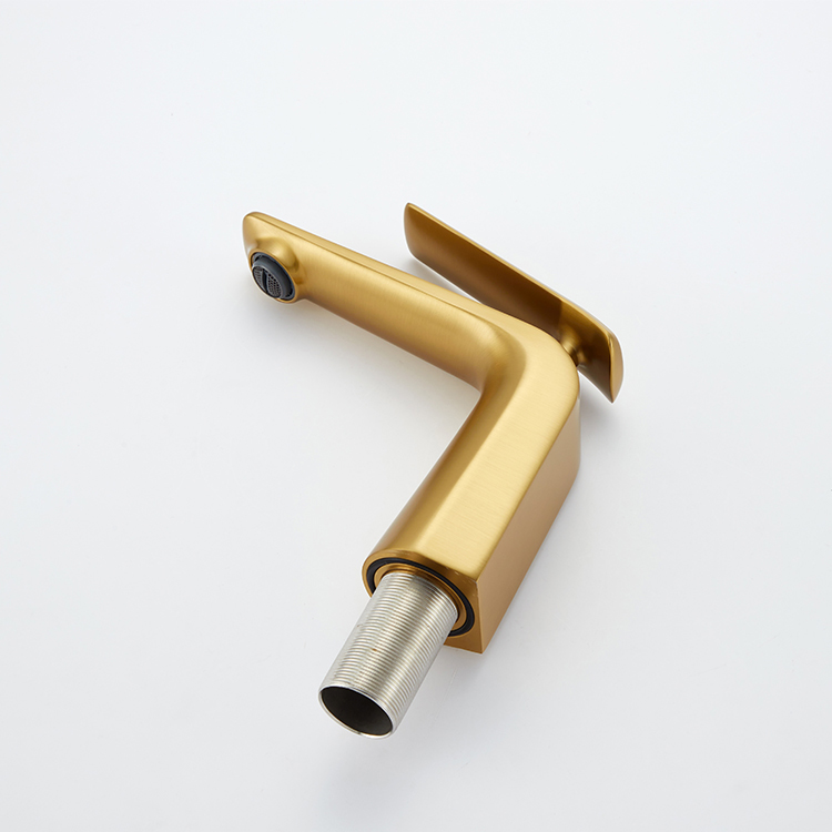 Kaiping Gockel Grifo mezclador de baño de oro cepillado Monomando Grifo monomando para lavabo