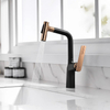 Grifo mezclador de fregadero de agua fría y caliente Mountecd de una sola manija de alta calidad Grifo de cocina extraíble