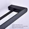 Nuevo diseño de la fábrica de China Baño doble negro Barra de toalla de acero inoxidable 304
