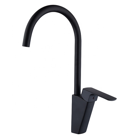 Proveedor de China, grifo de fregadero de cocina negro, grifo de cocina duradero de latón montado en cubierta de un solo orificio
