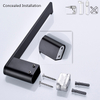 Accesorios de baño de acero inoxidable 304 Soporte de toalla de anillo de toalla negro mate montado en la pared